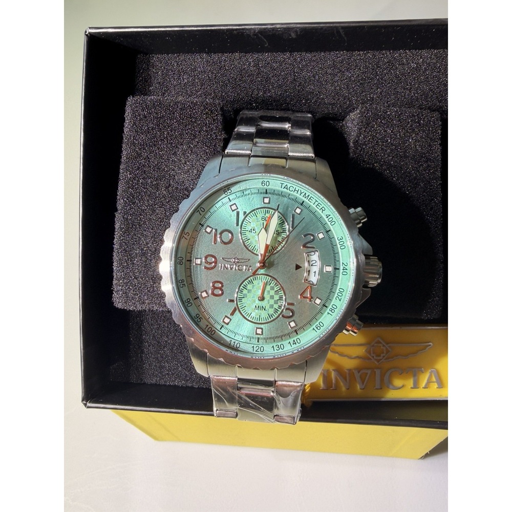 Invicta Specialty 69190 M.G.X. Chronograph Men's Watch Green Dial NWT Box